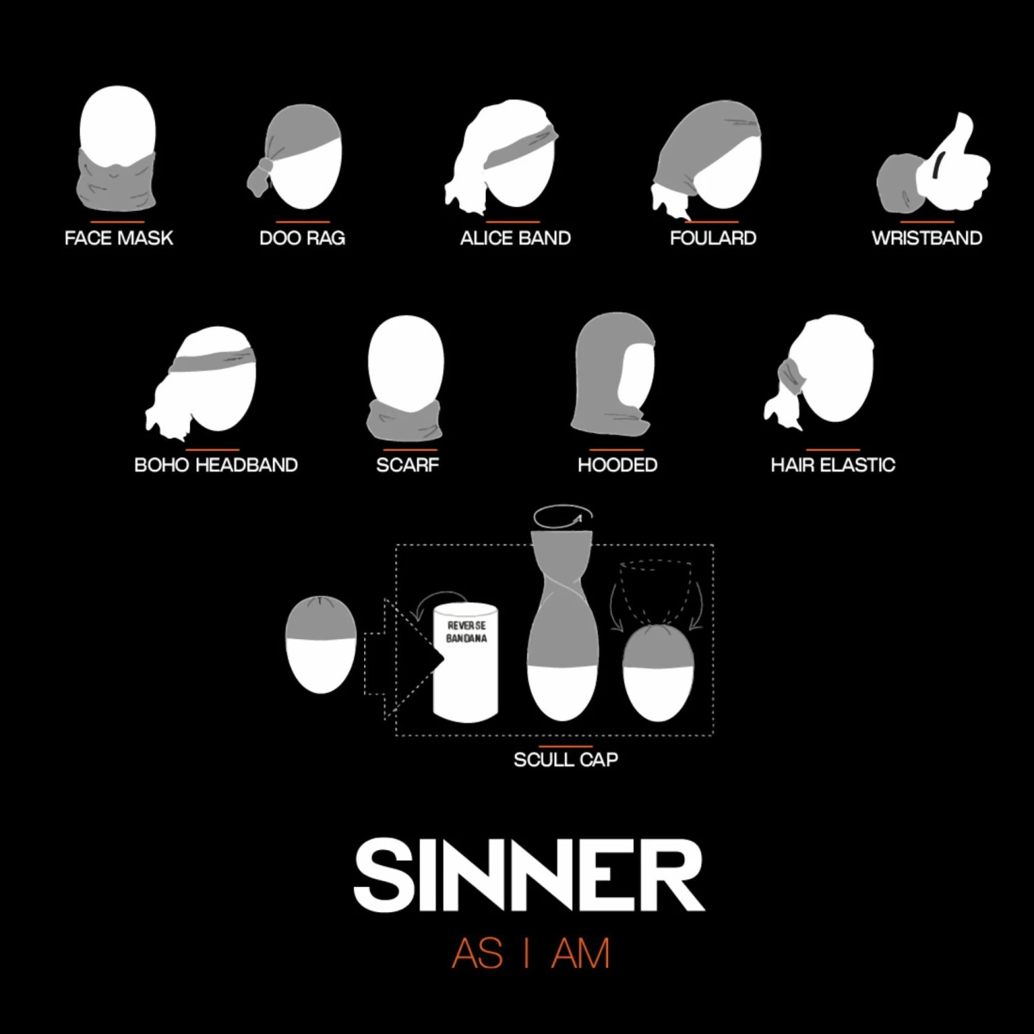 SINNER - Fleece Bandana - Blauw-Multicolour 4 SINNER - Fleece Bandana - Blauw-Multicolour - Afbeelding 2