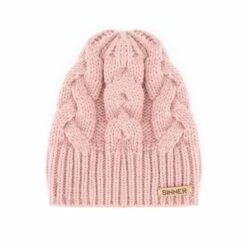 SINNER - Cable Beanie - Roze-Multicolour
