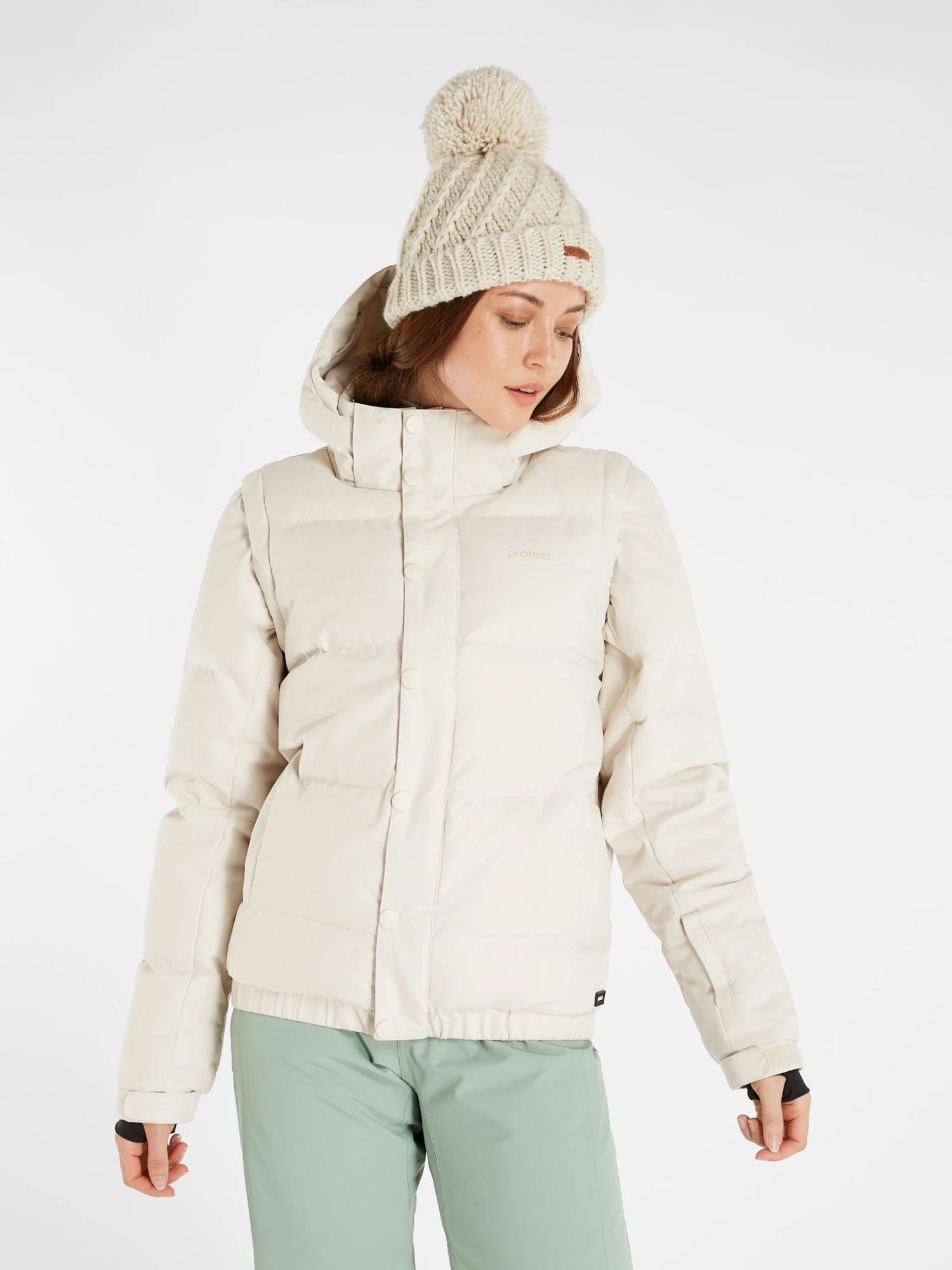 PROTEST - Prtaspen Snowjacket - Wit-Multicolour 7 PROTEST - Prtaspen Snowjacket - Wit-Multicolour - Afbeelding 5