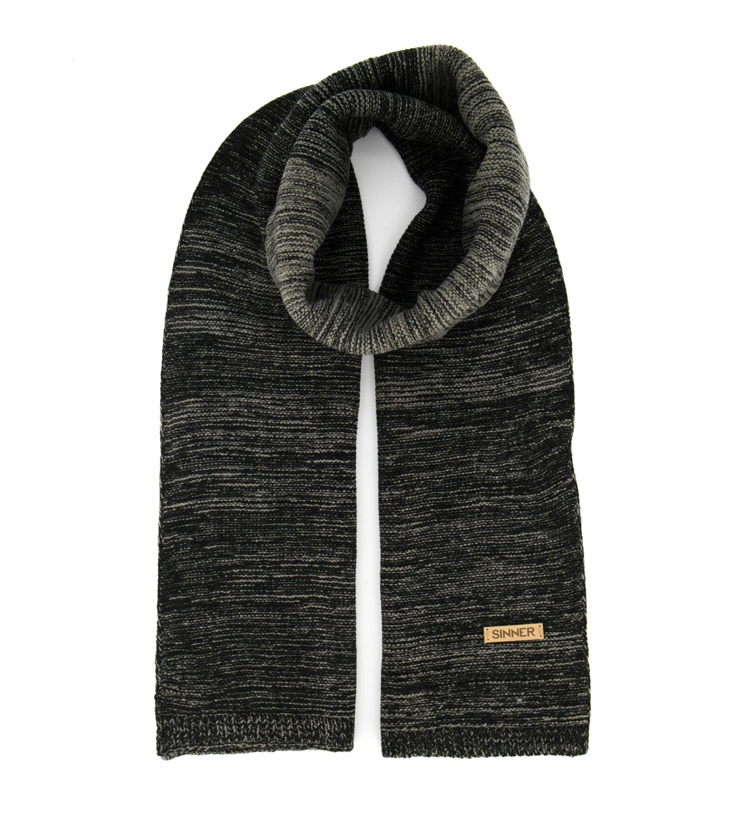 SINNER - Brighton Scarf - Black/Black/White 3 SINNER - Brighton Scarf - Black/Black/White