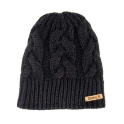 SINNER - Cable Beanie - Black/Black/White